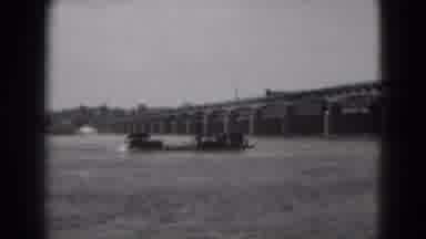 Middletown Pennsylvania (1975): Paddle Boat Slowly Moves Across The Water Towards
