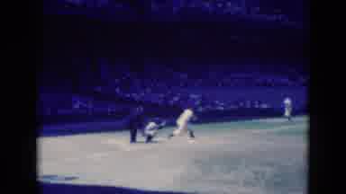 Middletown Pennsylvania (1975): Batter Swings Baseball Bat Hits Ball Runs To First
