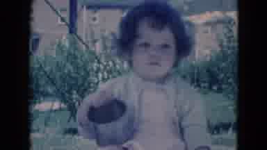 Middletown Pennsylvania (1975): Little Girl Playing With A Bucket And Shovel In A
