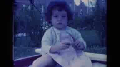 Middletown Pennsylvania (1975): Little Girl In A Dress And Cardigan Playing In The