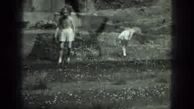 Milwaukee Wisconsin USA (1975): Children Girls Doing Cartwheels In Backyard Lawn