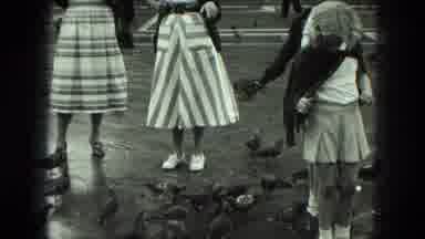 Venice Italy (1975): The Girls Are Feeding The Pigeons On A Beautiful Place