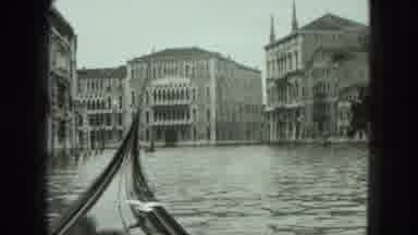 Venice Italy (1975): Rowing On River Buildings Around Towering Over River