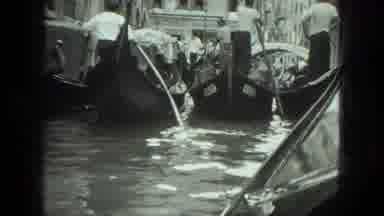 Venice Italy (1975): Group Of People Riding In Tour Boats On A Clear Day