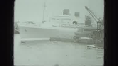 Venice Italy (1975): Small Boat Looks So Tiny Next To A Much Larger Ship