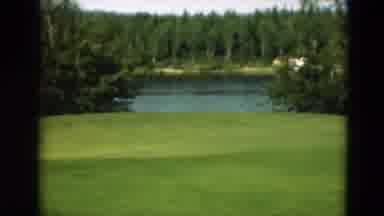 Duluth Minnesota USA (1975): Woman On A Perfectly Mowed Golf Course Overlooking A
