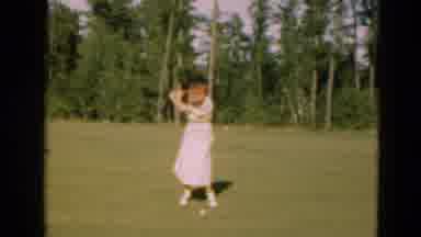 Duluth Minnesota USA (1975): A Women Playing Golf In The Sports Place