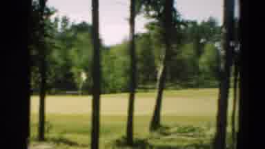 Duluth Minnesota USA (1975): Panning Shot Of Country Club Golf Course At The 9th
