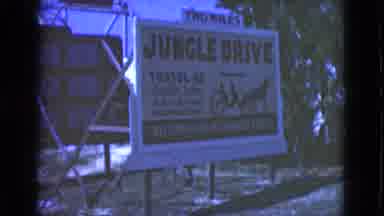 Florida USA (1975): Large Billboard Sign Advertising Jungle Drive That Is Located