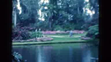 Florida USA (1975): People Walk Around The Garden And Lake And Take In The Sights