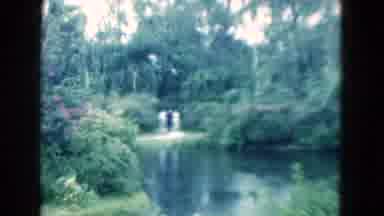 Florida USA (1975): Three People On A Walking Path That Leads To A Swamp
