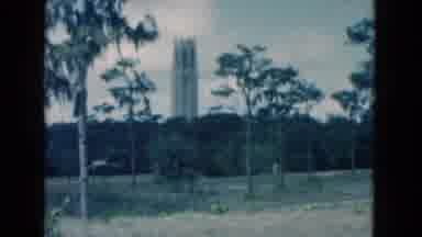 Florida USA (1975): Park Fronts Architectural Obelisk Building In Cloud Like Shape