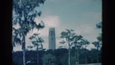 Florida USA (1975): Shot Of A Tour Behind Lots Of Trees And A Shot Of Grass And