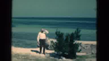Florida USA (1975): A Man Walks By And Sees The Sun Rising In The Sun