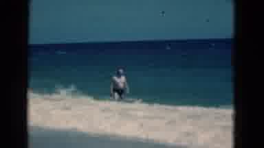 Florida USA (1975): People Having Fun At The Enjoying The Waves In The Water