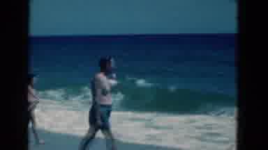 Florida USA (1975): The Man Was Playing In The Beach Suddenly Waves Are Occur