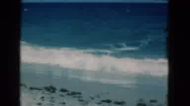 Florida USA (1975): Calm Scene Of Beautiful Blue Ocean Waves Breaking On A Empty