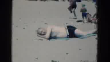 Florida USA (1975): Old Man Enjoying The Beach