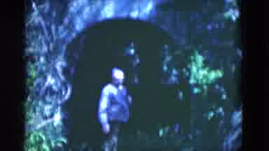 Florida USA (1975): Random Old Guy Standing Outside In Front Of Dark Tunnel