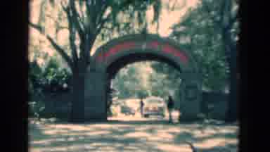 Florida USA-1975: Fountain of Youth Arch With Car Passing Through