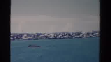 Florida USA (1975): A View Of The Ocean And Surrounding Mountain Peaks