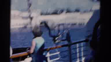 Florida USA (1975): A View Of A Few People Overlooking A City From Across A Body