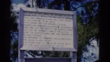 Florida USA (1975): Small Words On A Screen In A Rural Area Of Town