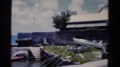 Florida USA (1975): Driving View Of The Coast Filled With Water Ships Trees Blue