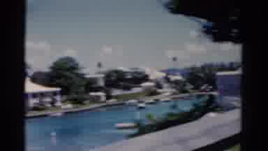 Florida USA (1975): Boats Anchored In The Bay Next To A Beautiful Little Town