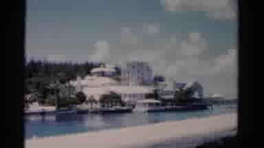 Florida USA (1975): Old Video Of A Water Front With Buildings On The Other Side
