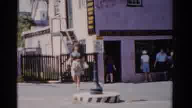 Florida USA (1975): Vintage Woman Walking Town People Street Life City Community