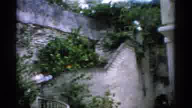 Florida USA (1975): A Couple Standing At The Bottom Of A Beautiful Stone And Brick
