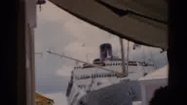 Florida USA (1975): Huge Ship Standing At Doc In Waiting