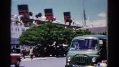 Florida USA (1975): Busy Street With Car Traffic And Pedestrians Ending With Long
