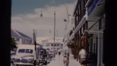 Florida USA (1975): Peoples Are Walking In Road Side And Then Another Person Doing