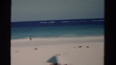 Florida USA (1975): View Of White Beaches Against Blue Sea Surf On A Bright Sunny