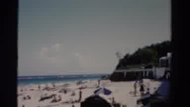 Florida USA (1975): View Of White Beaches Against Blue Sea Water On A Bright Sunny