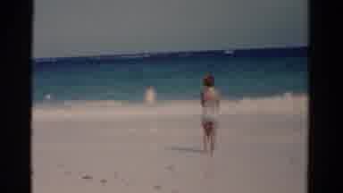 Florida USA (1975): People Ocean Water Waves Person Body Surfing Woman Standing