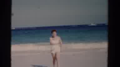Florida USA (1975): Home Video Of Woman On Beach