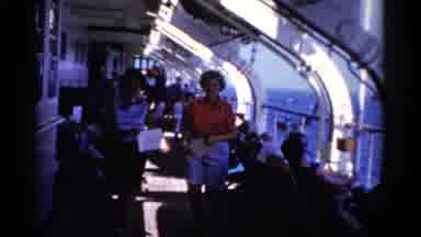 Florida USA (1975): Two Women Stroll Happily On The Deck Of A Calmly Sailing
