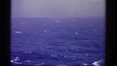 Florida USA (1975): Windy Day Out At Sea As The Waves Crash On The Ship