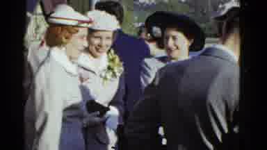 Boston Mass USA (1975): Four Women Dressed Up In Hats Pose And Smile For The