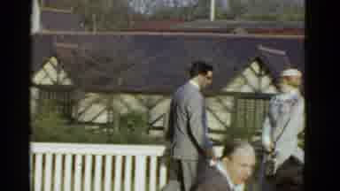 Boston Mass USA (1975): Man And Woman Dressed Up In Suit And Skirt On Back Porch