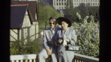 Boston Mass USA (1975): The Persons Are Posing To The Photography On The Top Of
