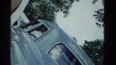 Boston Mass USA (1975): Someone Filming The Sky And A Blue Car