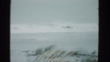 Boston Mass USA (1975): A Windy Scene And Large Waves Splashing And Moving Inland