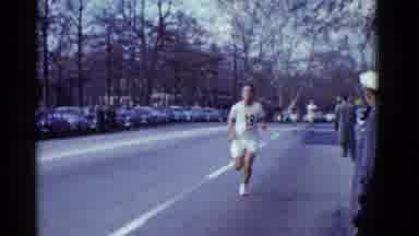 Boston Mass USA (1975): Young Adult Running A Marathon In A Numbered Shirt