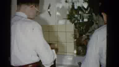 Boston Mass USA (1975): Two Men Talking At A Party And Grabbing A Drink