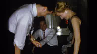 Boston Mass USA (1975): Man And Woman Play A Party Game As Other Look On