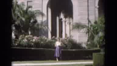 Florida USA (1975): A Woman Is Being Filmed Near A High Porch Building